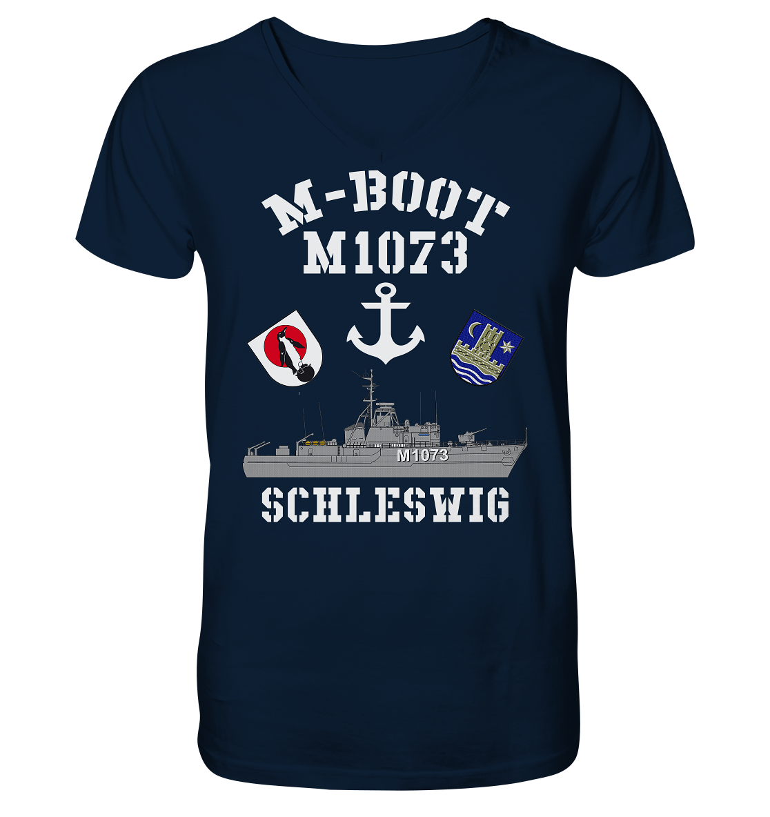 M-Boot M1073 SCHLESWIG Anker (HL) - Mens Organic V-Neck Shirt