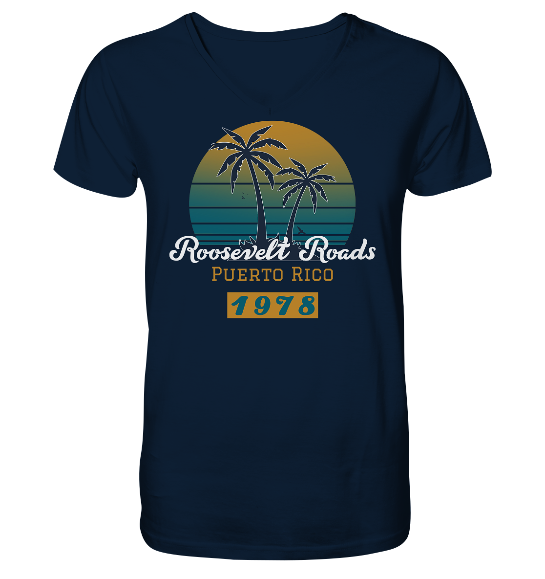 Roosevelt Roads - Mens Organic V-Neck Shirt