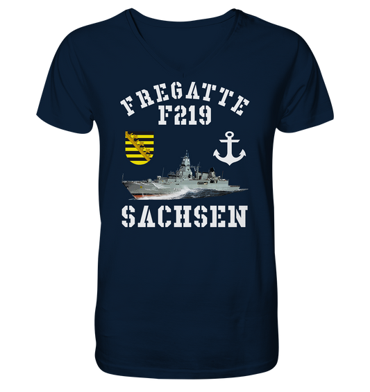 Fregatte F219 SACHSEN Anker - Mens Organic V-Neck Shirt
