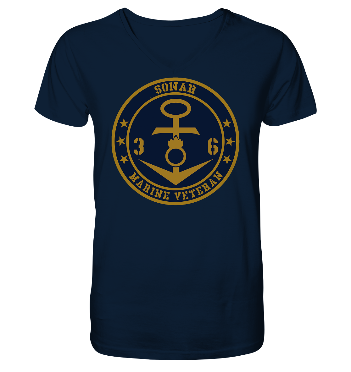 Marine Veteran 36er SONAR - Mens Organic V-Neck Shirt