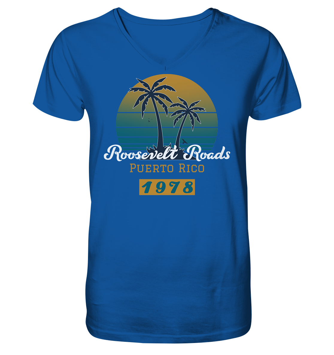 Roosevelt Roads - Mens Organic V-Neck Shirt