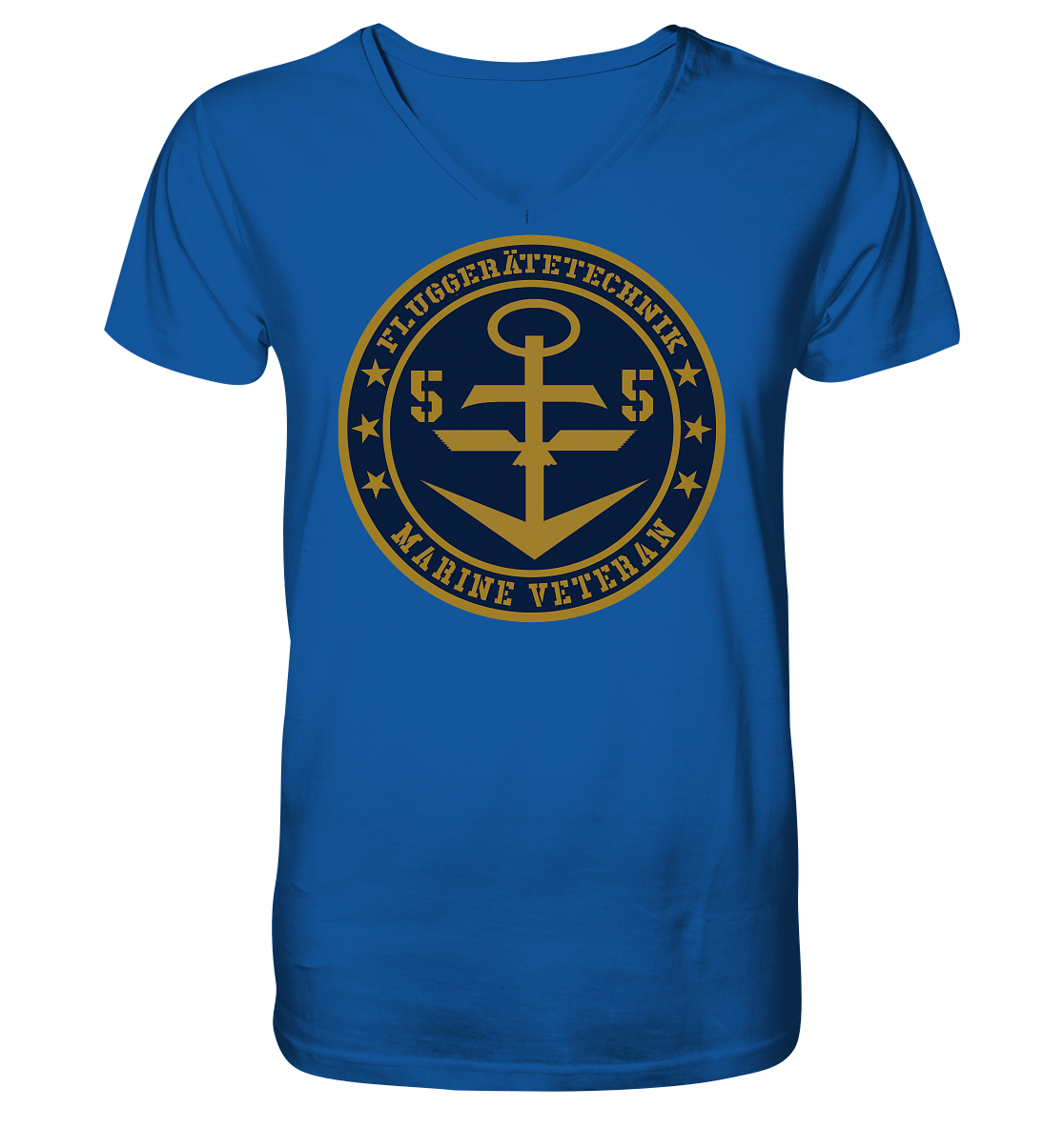 Marine Veteran 55er FLUGGERÄTETECHNIK - Mens Organic V-Neck Shirt