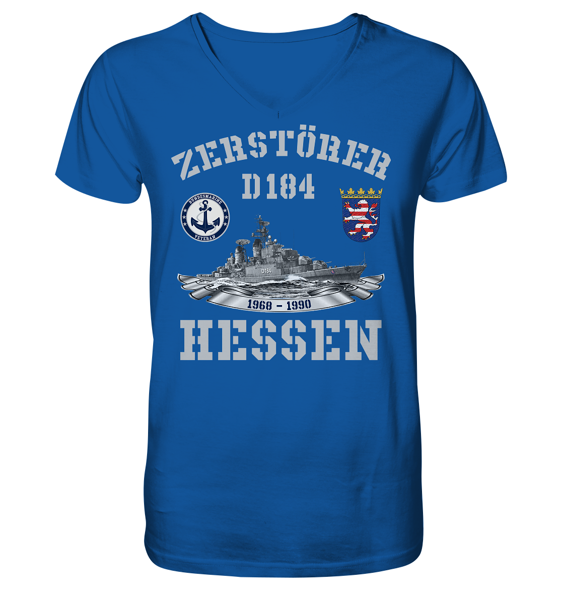 Zerstörer D184 HESSEN Bundesmarine Veteran - Mens Organic V-Neck Shirt