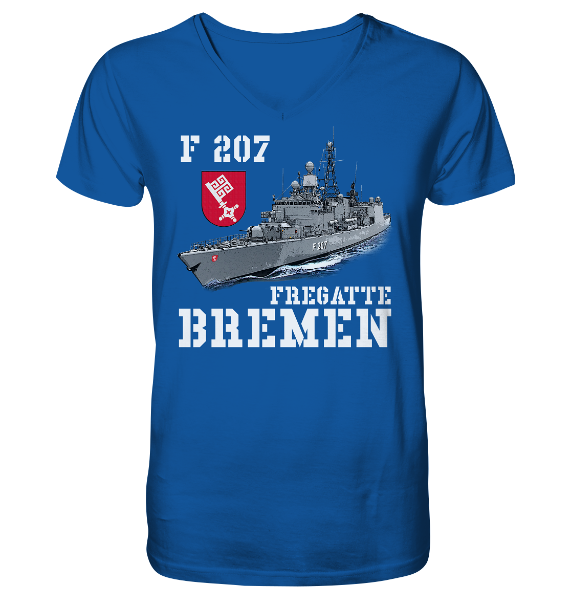 F207 Fregatte BREMEN - Mens Organic V-Neck Shirt