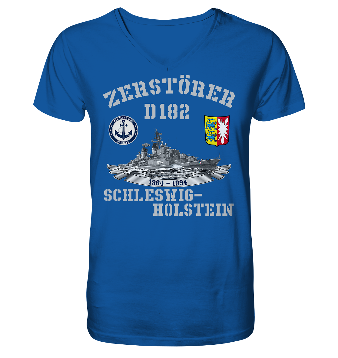 Zerstörer D182 SCHLESWIG-HOLSTEIN Bundesmarine Veteran - Mens Organic V-Neck Shirt