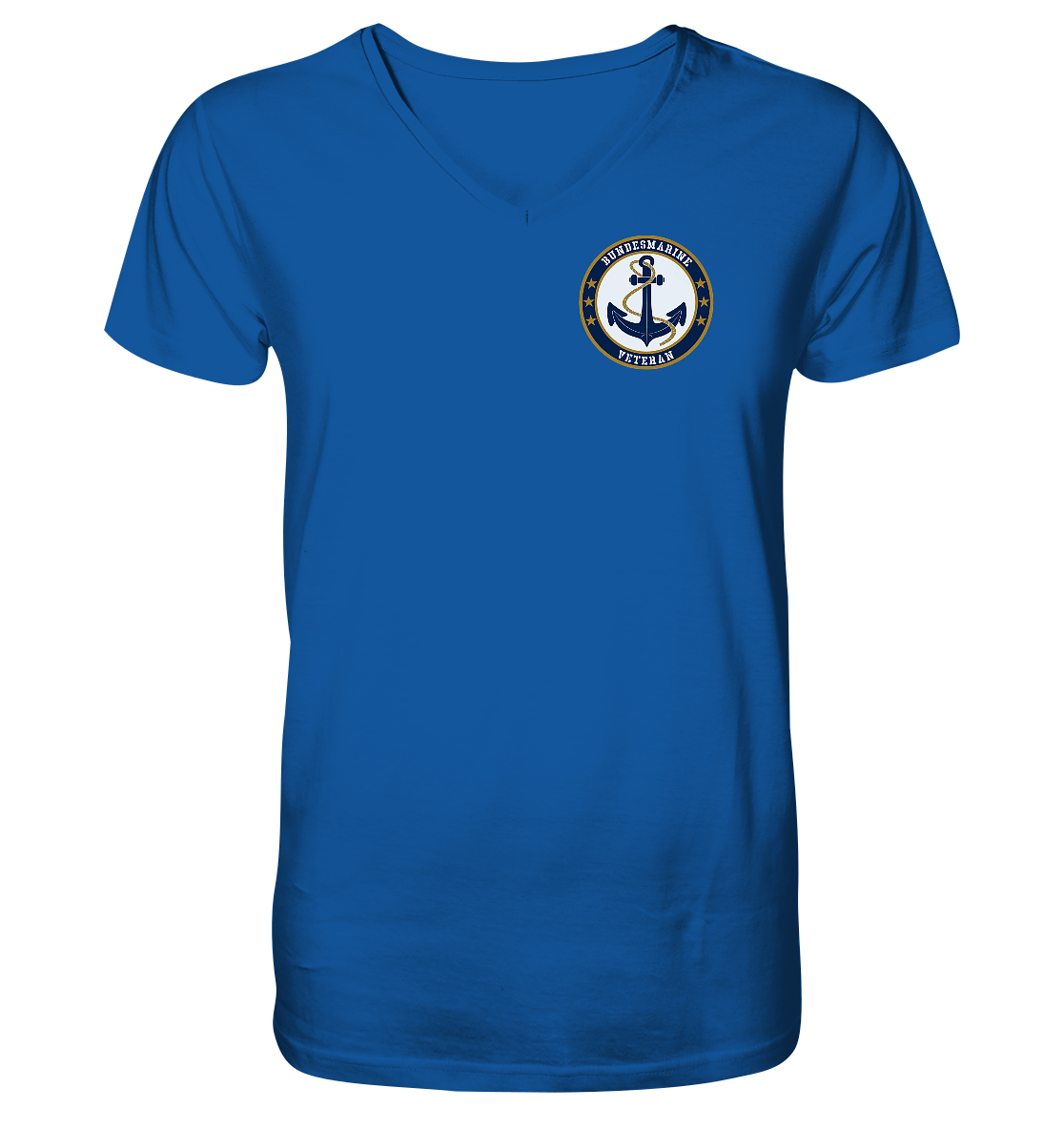 BUNDESMARINE Marine Veteran Brustlogo - Mens Organic V-Neck Shirt