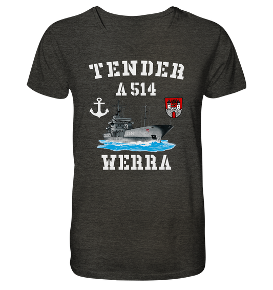 Tender A514 WERRA Anker - Mens Organic V-Neck Shirt