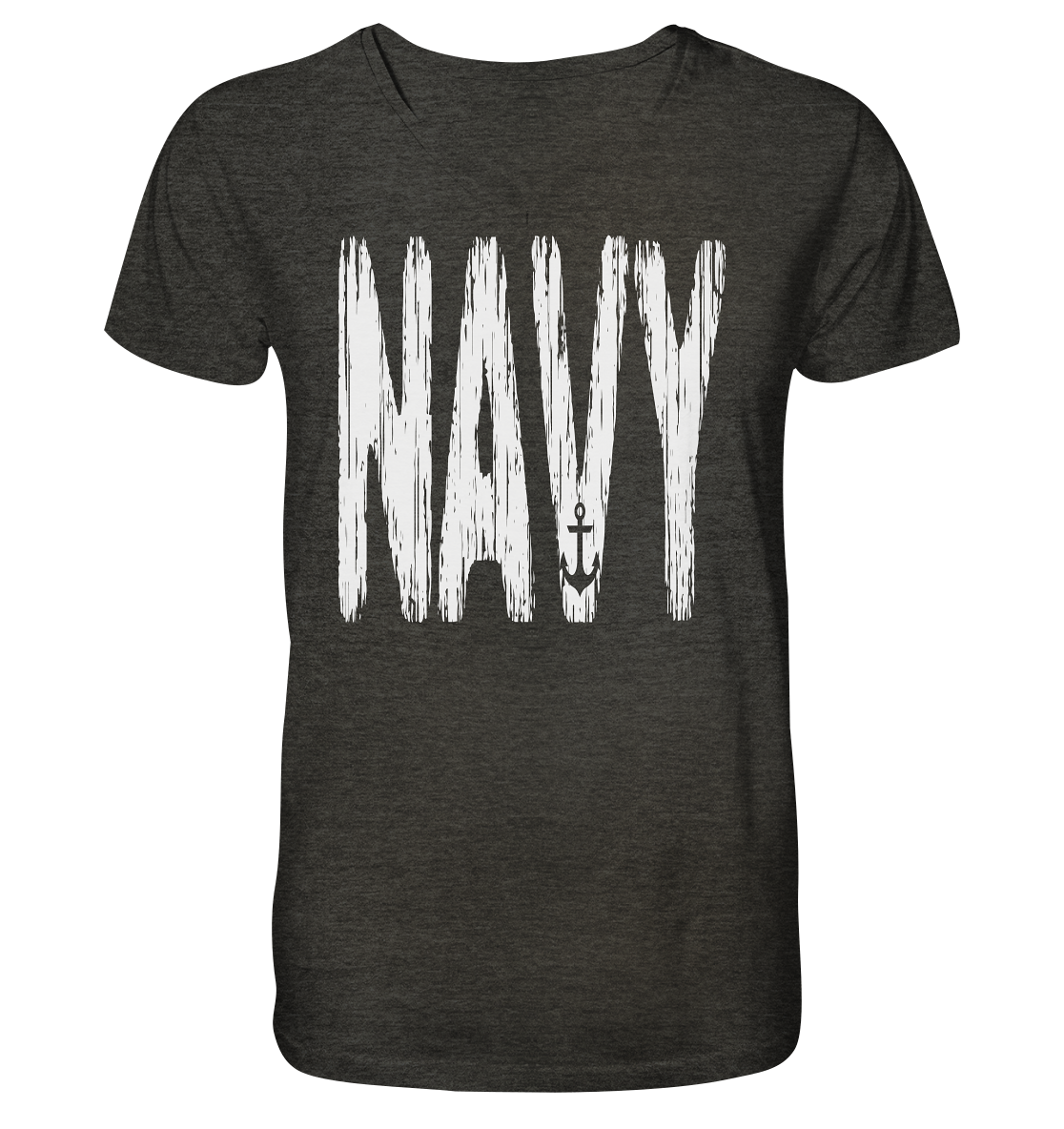 NAVY Anker - Mens Organic V-Neck Shirt