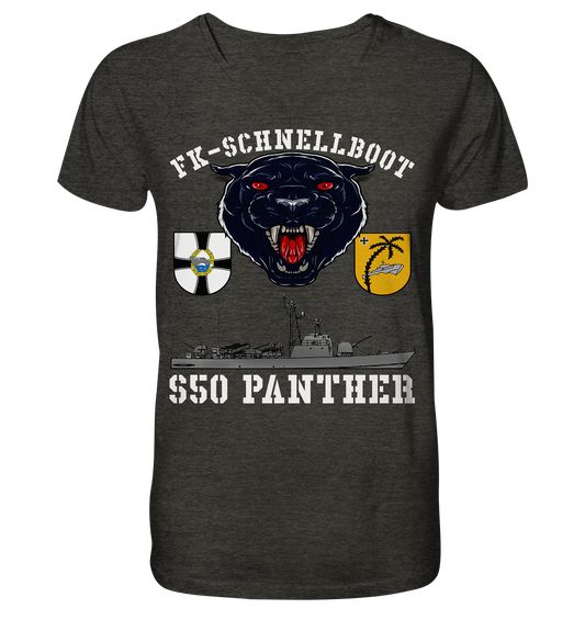 S50 PANTHER - Mens Organic V-Neck Shirt