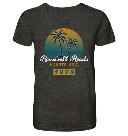 Roosevelt Roads - Mens Organic V-Neck Shirt