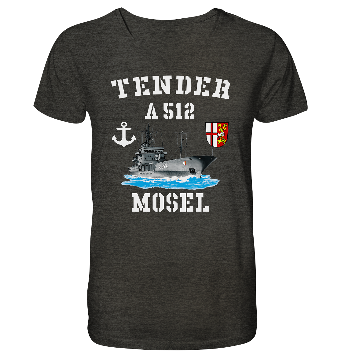 Tender A512 MOSEL Anker - Mens Organic V-Neck Shirt