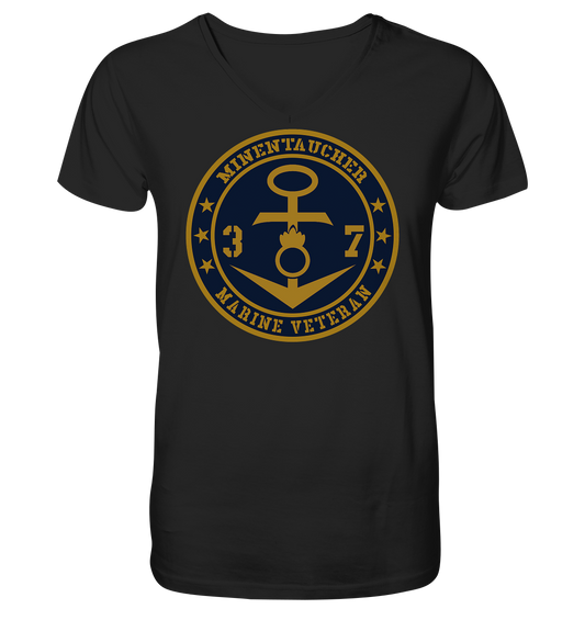 Marine Veteran 37er MINENTAUCHER - Mens Organic V-Neck Shirt