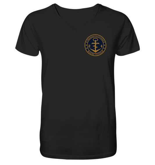 Marine Veteran 24er FÜHRUNGSMITTELELEKTRONIK Brustlogo - Mens Organic V-Neck Shirt