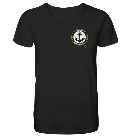Marine Veteran Heimathafen WILHELMSHAVEN Brustlogo - Mens Organic V-Neck Shirt