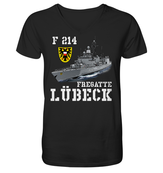 F214 Fregatte LÜBECK - Mens Organic V-Neck Shirt