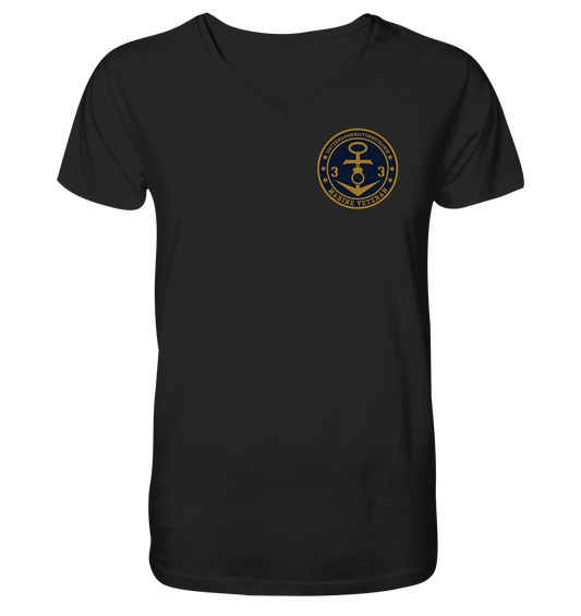 Marine Veteran 33er UNTERWASSERWAFFENMECHANIK Brustlogo - Mens Organic V-Neck Shirt