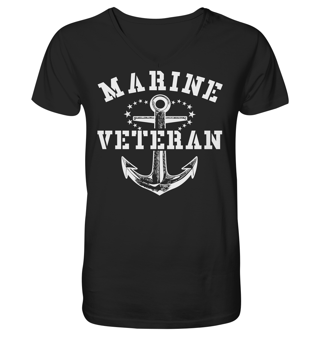Marine Veteran - Mens Organic V-Neck Shirt