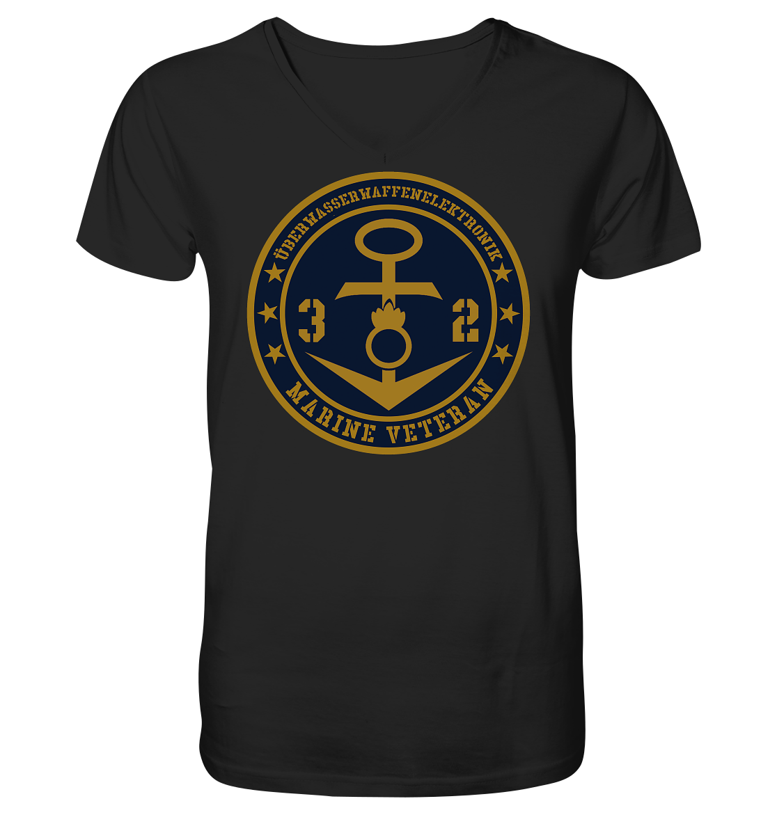 Marine Veteran 32er ÜBERWASSERWAFFENELEKTRONIK  - Mens Organic V-Neck Shirt