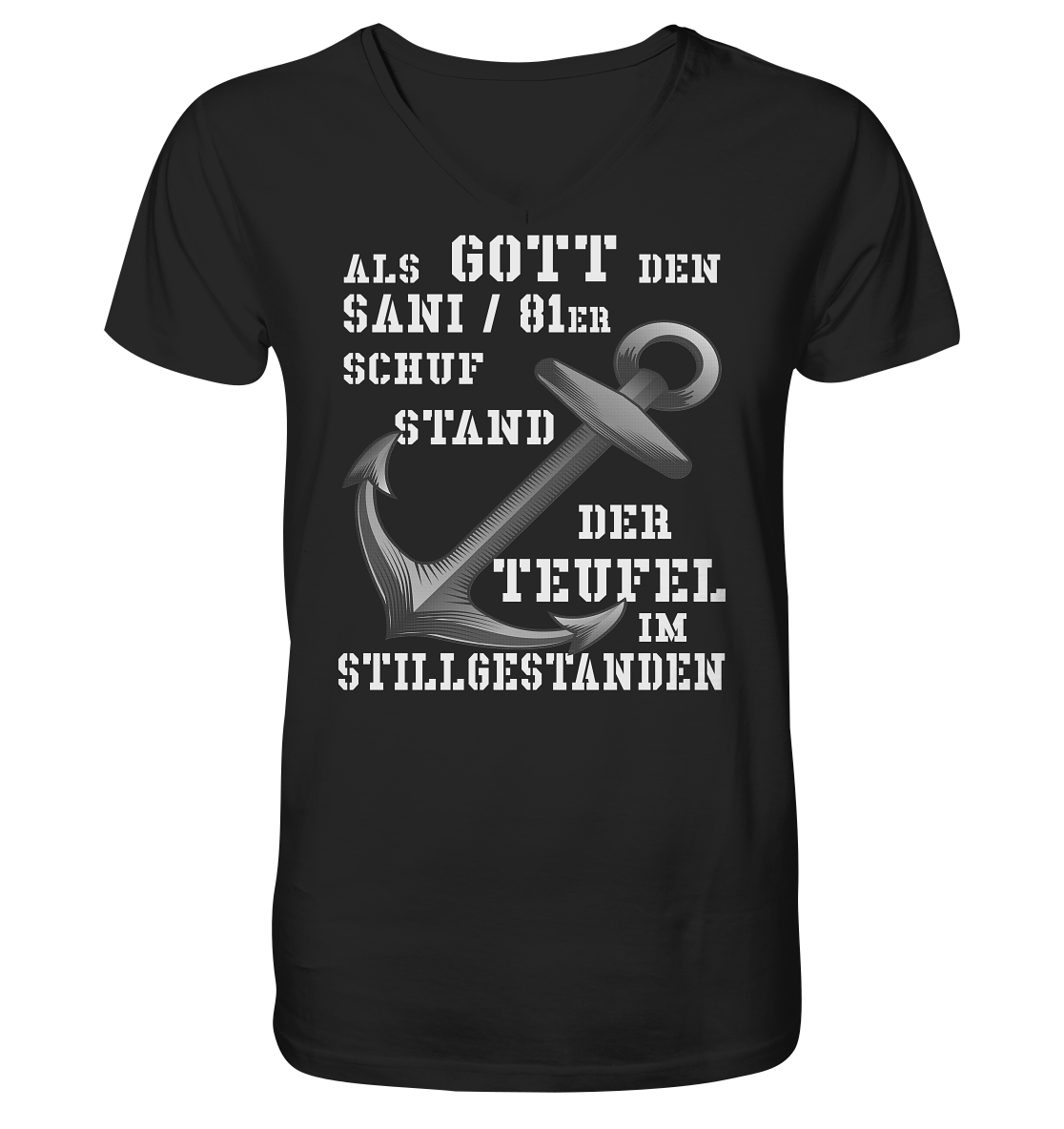 Als Gott den SANI / 81er schuf... - Mens Organic V-Neck Shirt