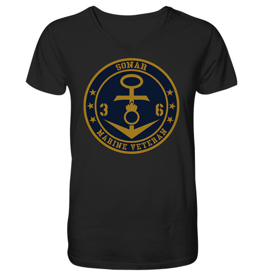 Marine Veteran 36er SONAR - Mens Organic V-Neck Shirt