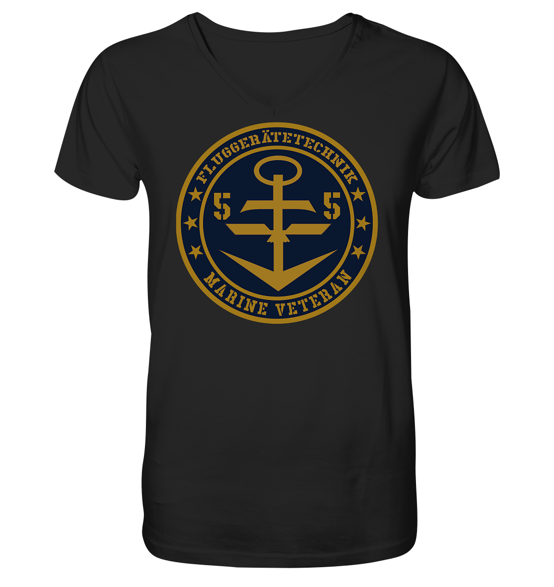 Marine Veteran 55er FLUGGERÄTETECHNIK - Mens Organic V-Neck Shirt