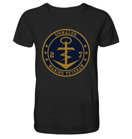 Marine Veteran 27er SIGNÄLER - Mens Organic V-Neck Shirt