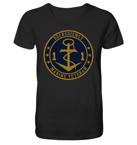 Marine Veteran 11er DECKSDIENST - Mens Organic V-Neck Shirt