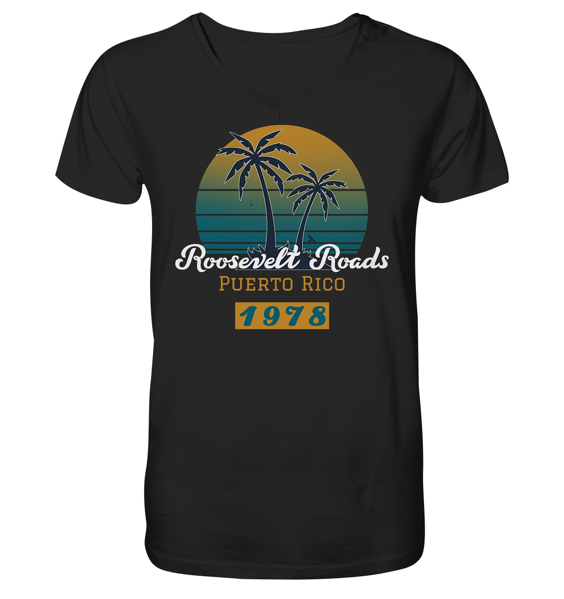 Roosevelt Roads - Mens Organic V-Neck Shirt