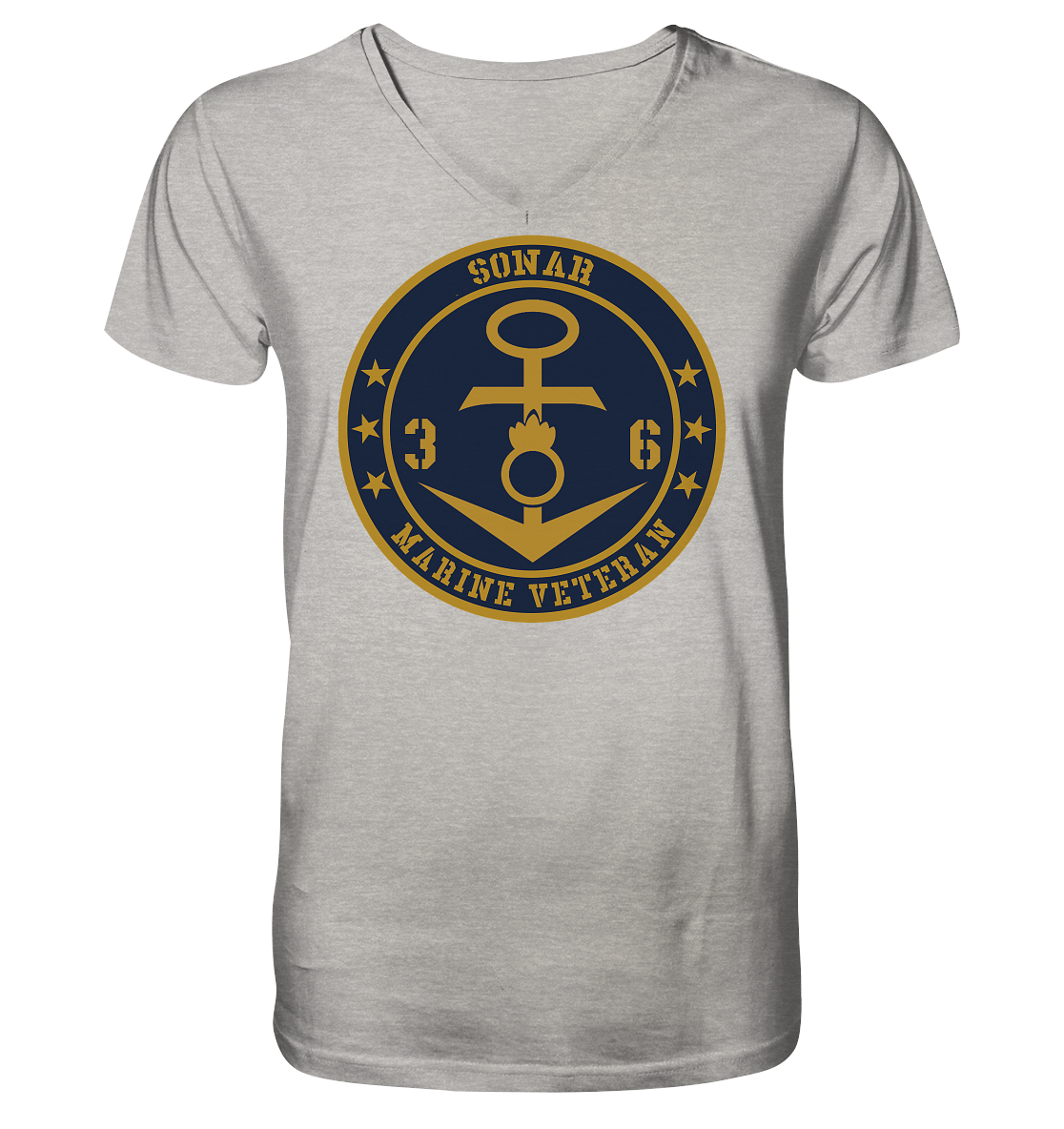 Marine Veteran 36er SONAR - Mens Organic V-Neck Shirt