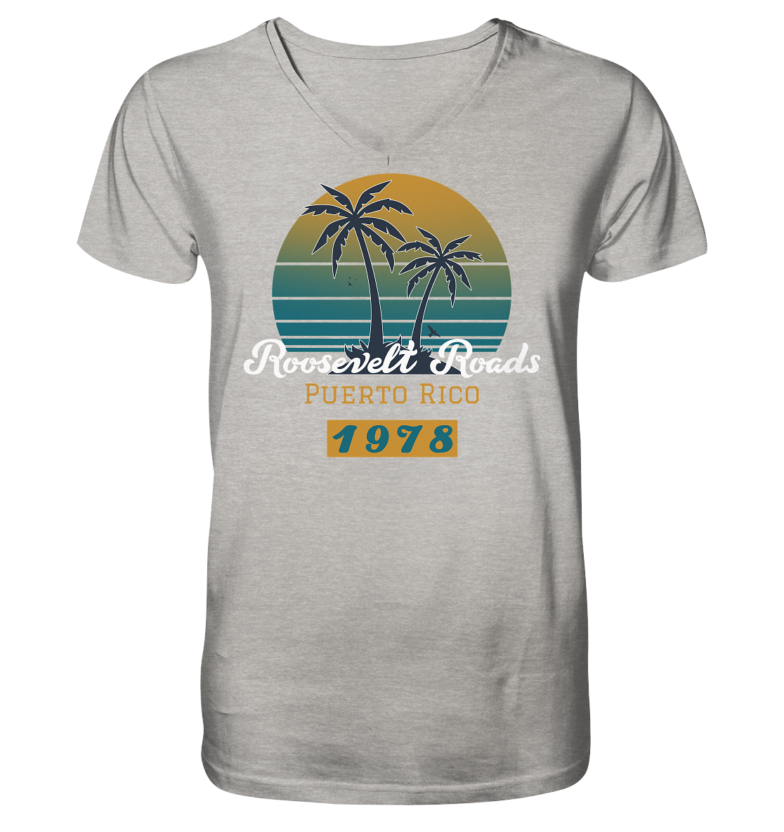 Roosevelt Roads - Mens Organic V-Neck Shirt