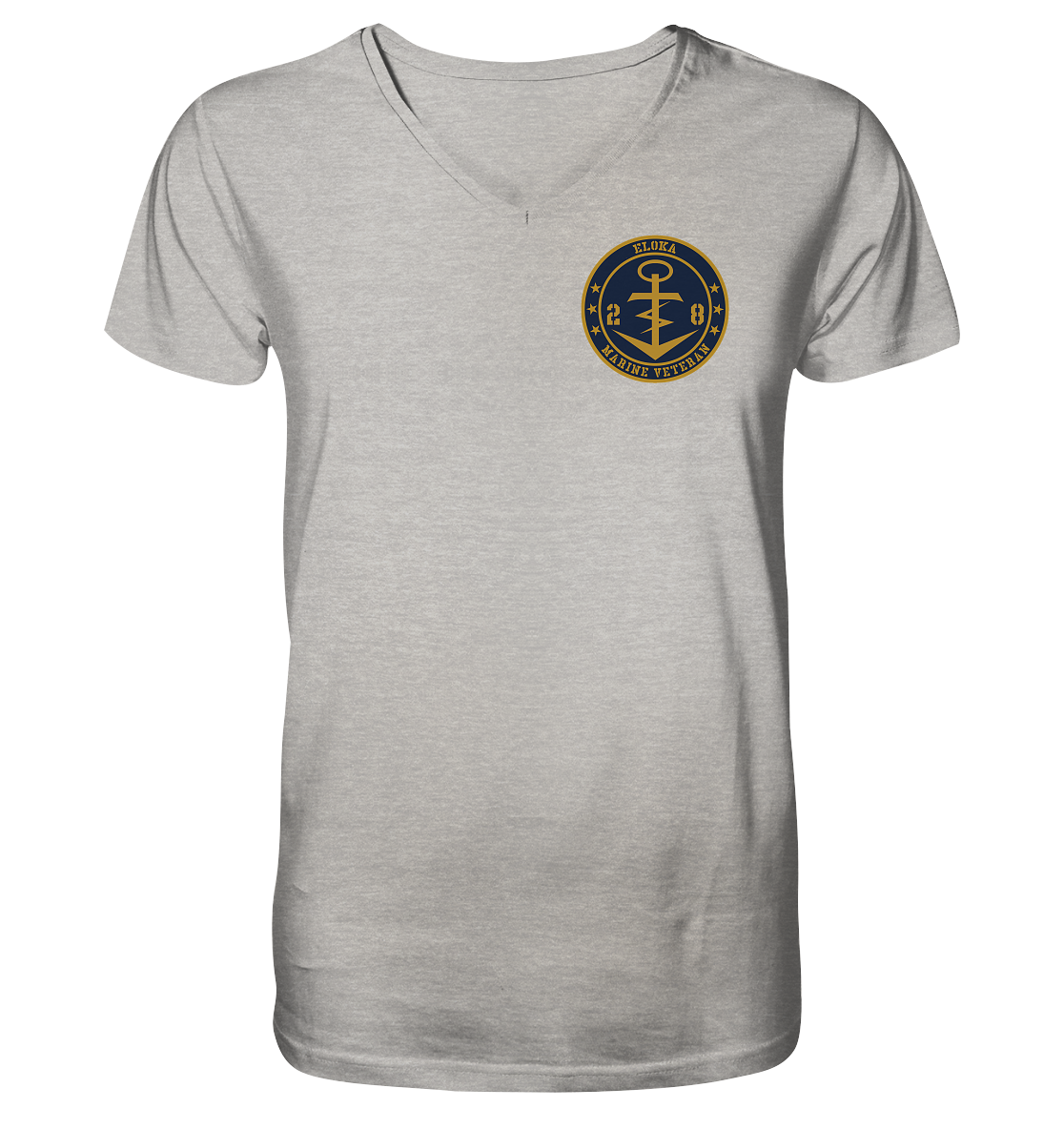 Marine Veteran 28er ELOKA Brustlogo - Mens Organic V-Neck Shirt