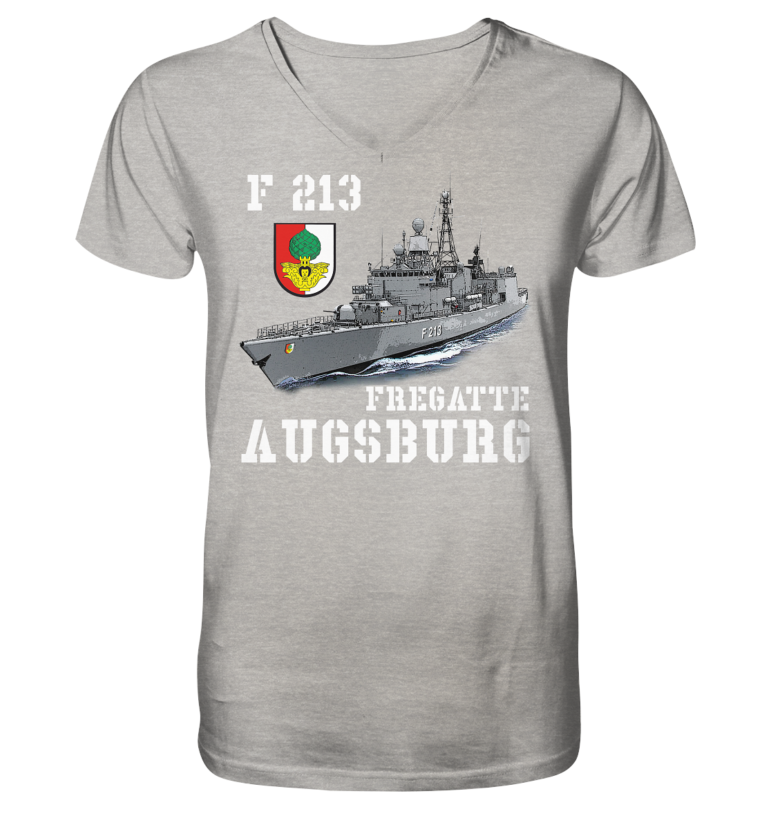 F213 Fregatte AUGSBURG - Mens Organic V-Neck Shirt