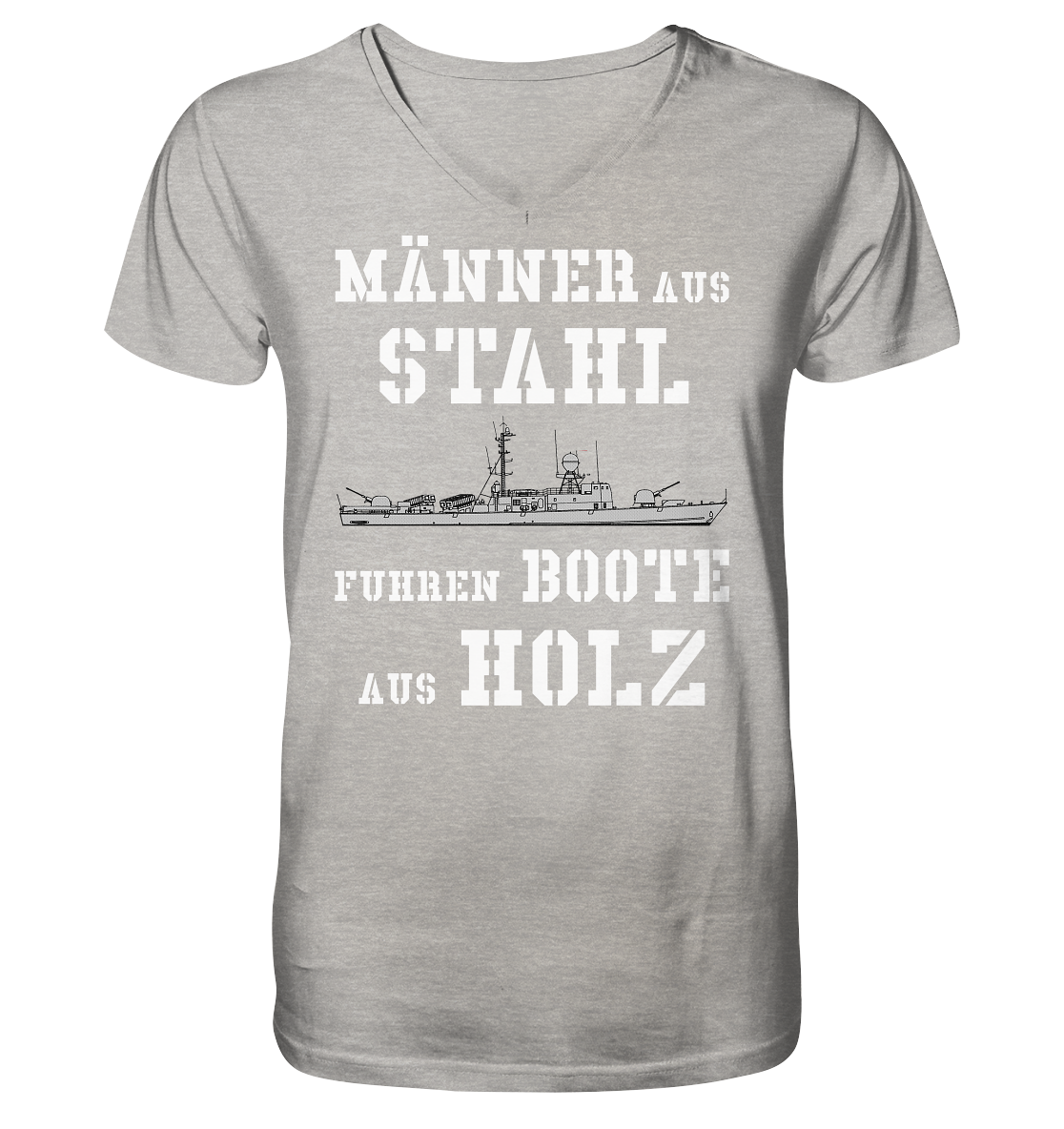 Männer aus Stahl...  S-Boot 143 ALBATROS-Klasse - Mens Organic V-Neck Shirt