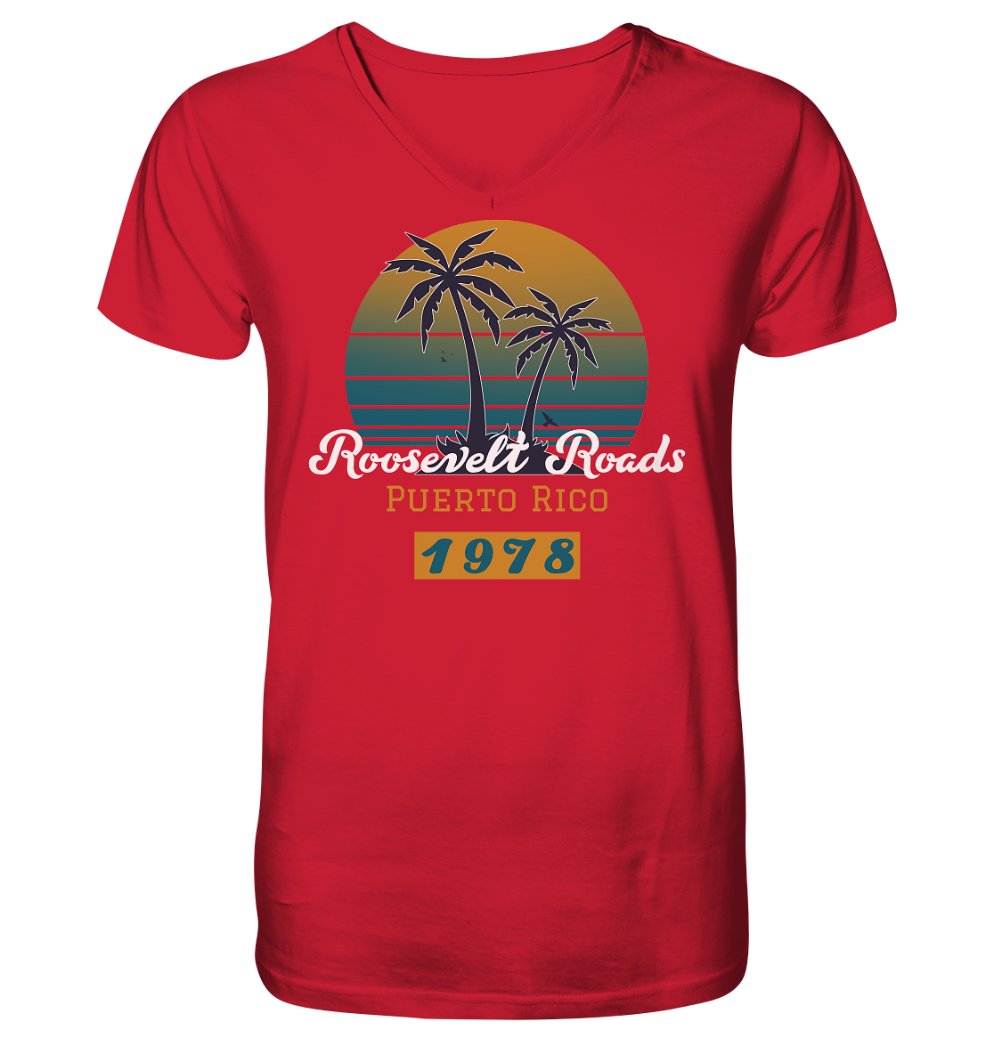 Roosevelt Roads - Mens Organic V-Neck Shirt