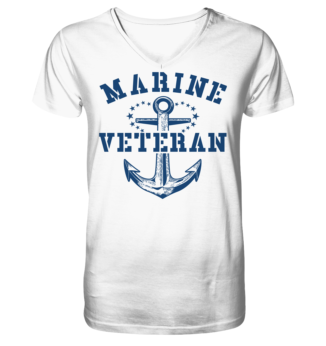 Marine Veteran - Mens Organic V-Neck Shirt