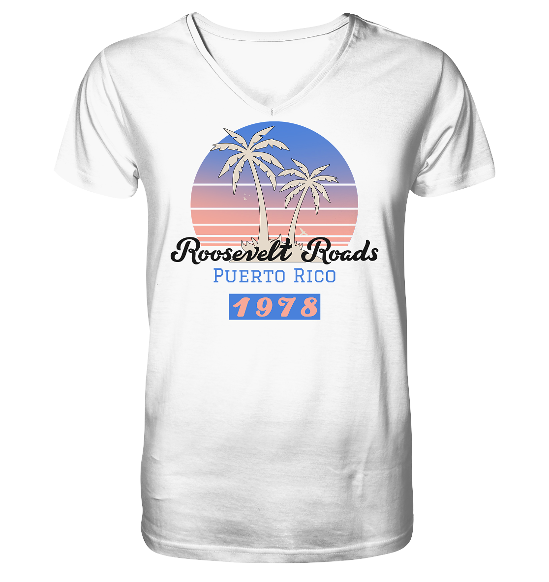 Roosevelt Roads - Mens Organic V-Neck Shirt