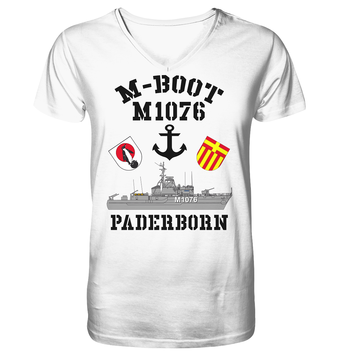 M-Boot M1076 PADERBORN Anker (HL) - Mens Organic V-Neck Shirt