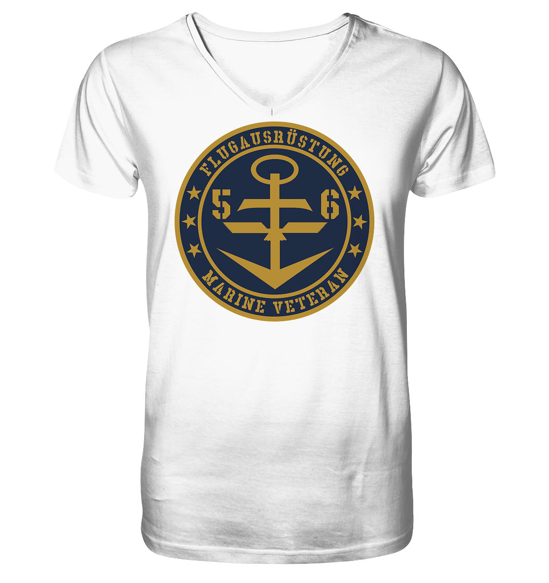 Marine Veteran 56er FLUGAUSRÜSTUNG - Mens Organic V-Neck Shirt