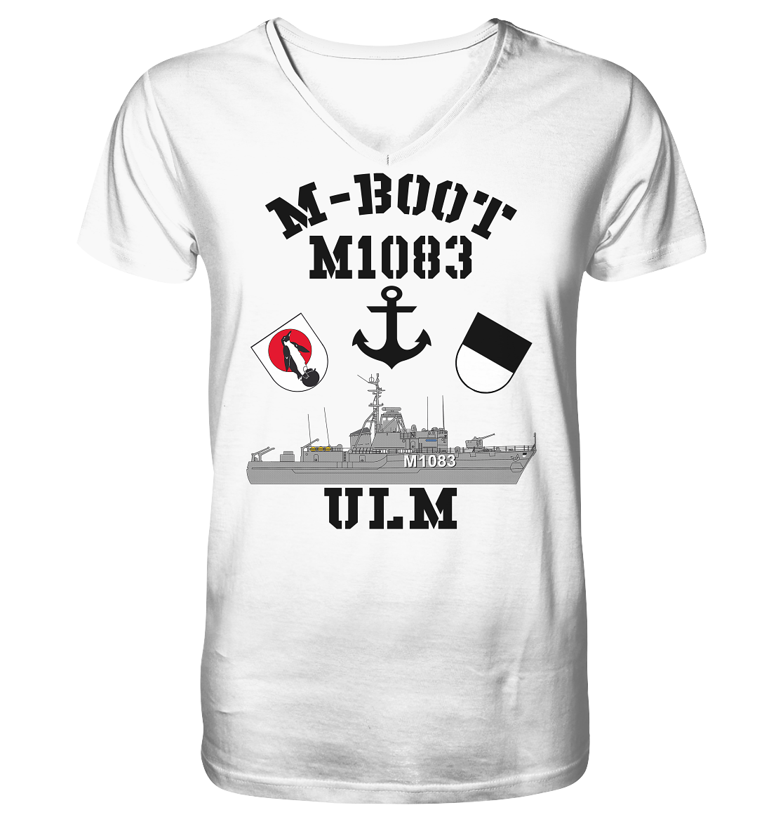 M-Boot M1083 ULM Anker - Mens Organic V-Neck Shirt
