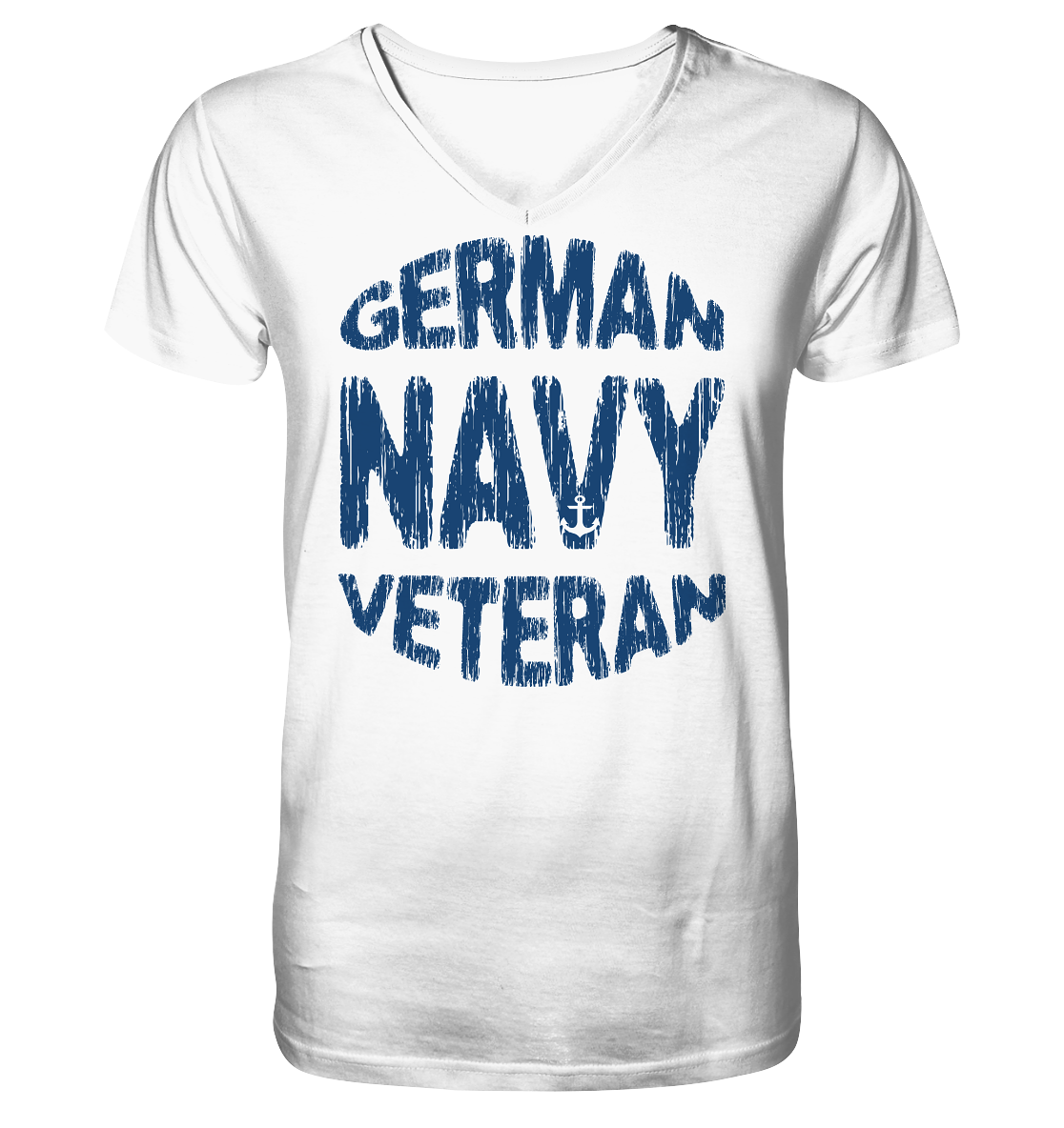 German Navy Veteran Anker - Mens Organic V-Neck Shirt