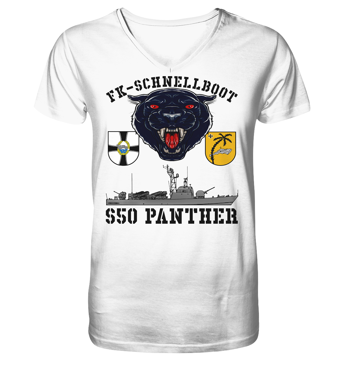 S50 PANTHER - Mens Organic V-Neck Shirt