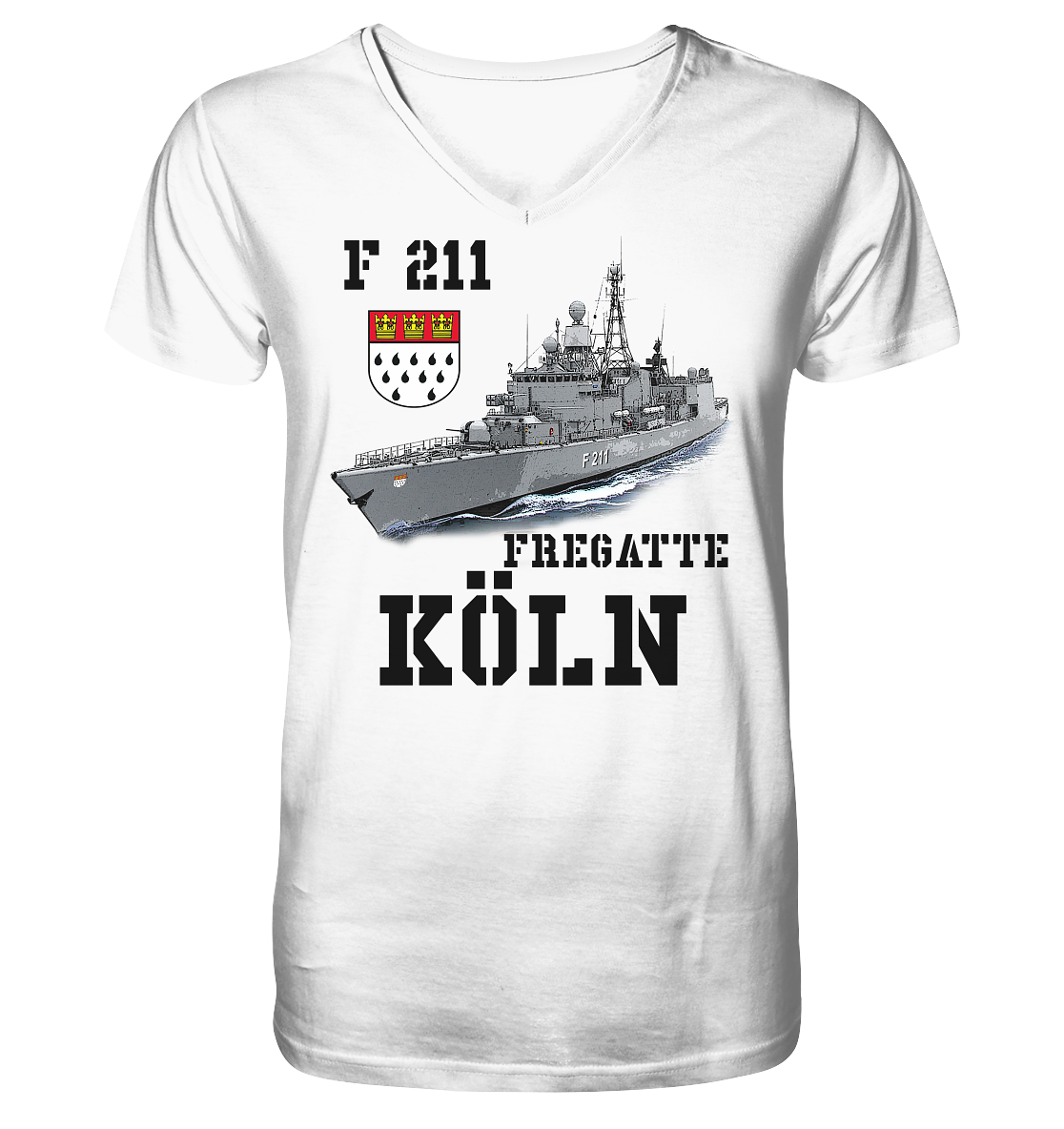 F211 Fregatte KÖLN - Mens Organic V-Neck Shirt
