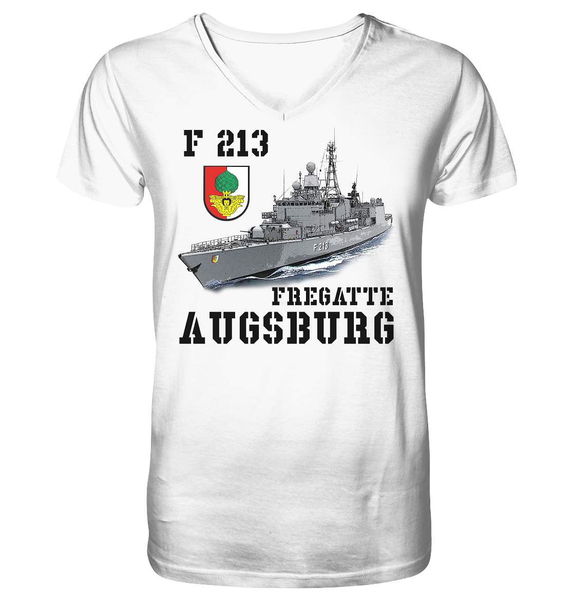F213 Fregatte AUGSBURG - Mens Organic V-Neck Shirt