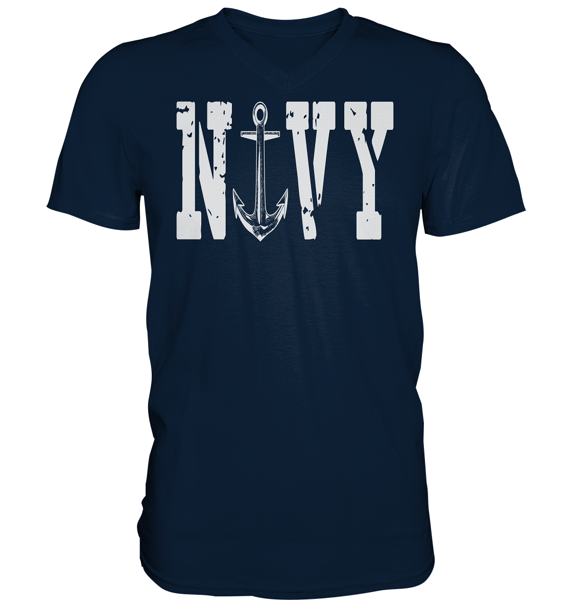 NAVY - Mens V-Neck Shirt