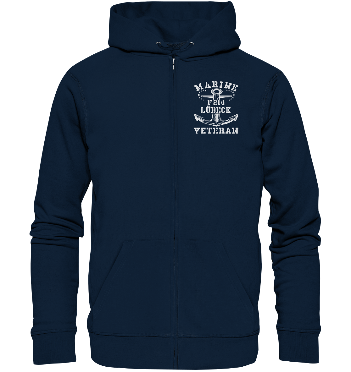 Fregatte F214 LÜBECK Marine Veteran Brustlogo - Organic Kapuzenjacke