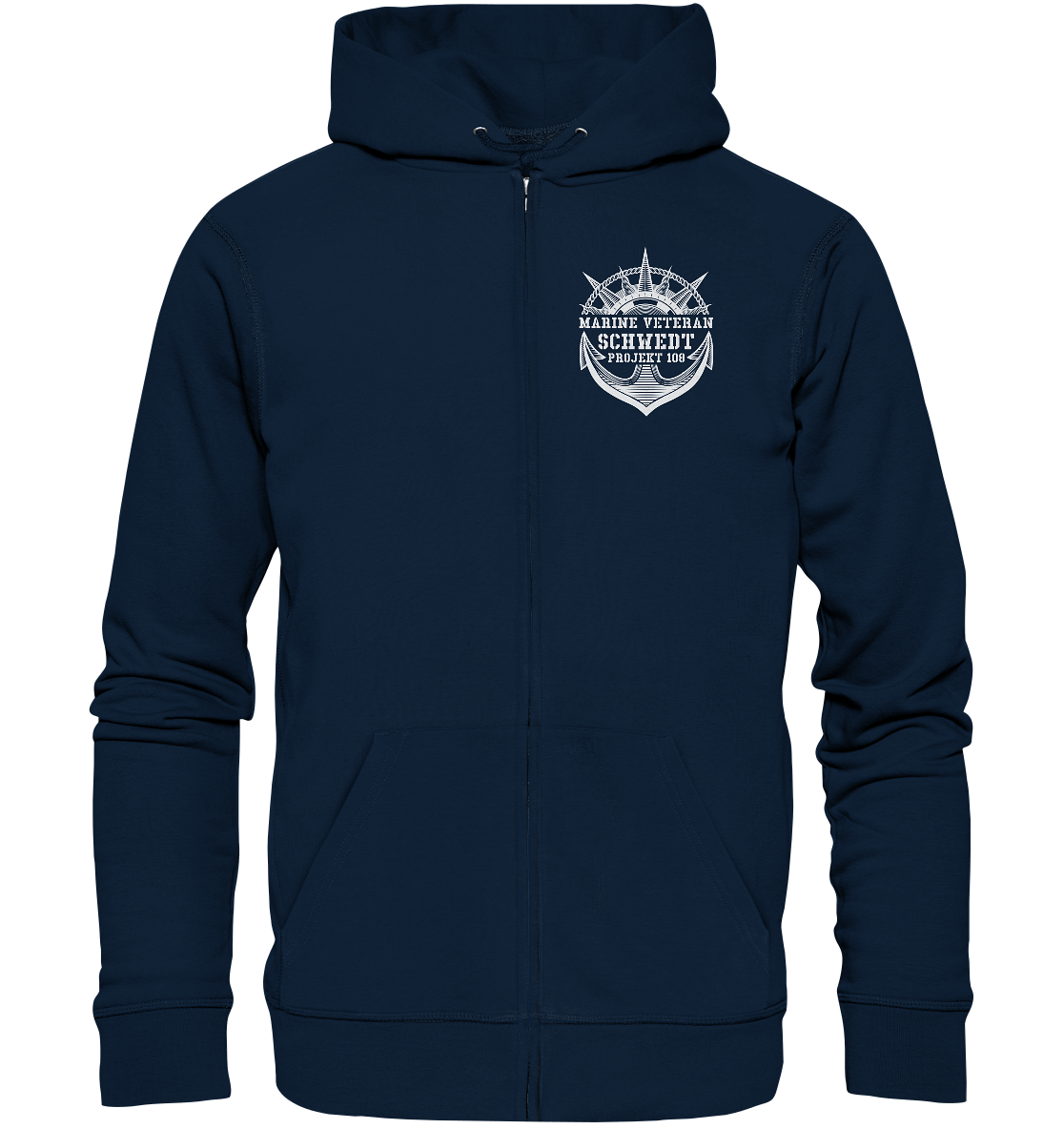 Projekt 108 SCHWEDT Marine Veteran Brustlogo - Organic Kapuzenjacke