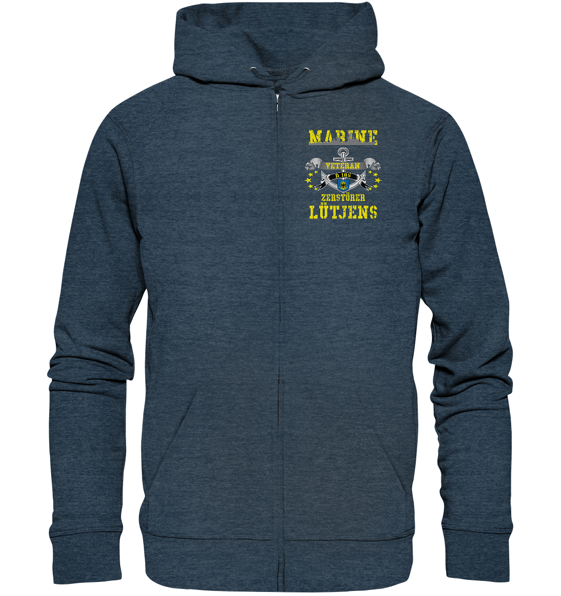 Zerstörer D185 LÜTJENS Marine Veteran - Organic Kapuzenjacke