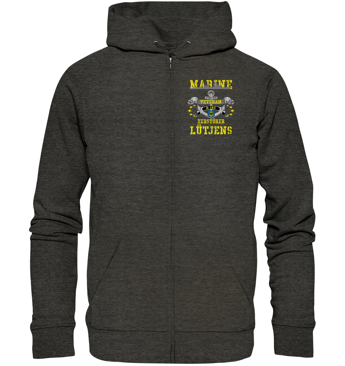 Zerstörer D185 LÜTJENS Marine Veteran - Organic Kapuzenjacke