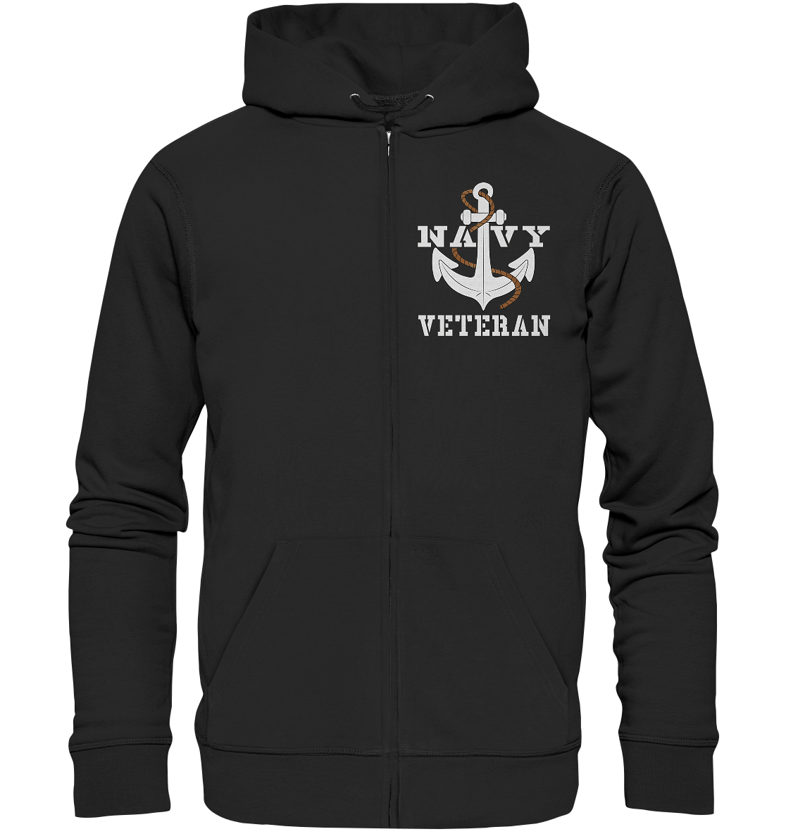 Navy Veteran Anker - Organic Kapuzenjacke