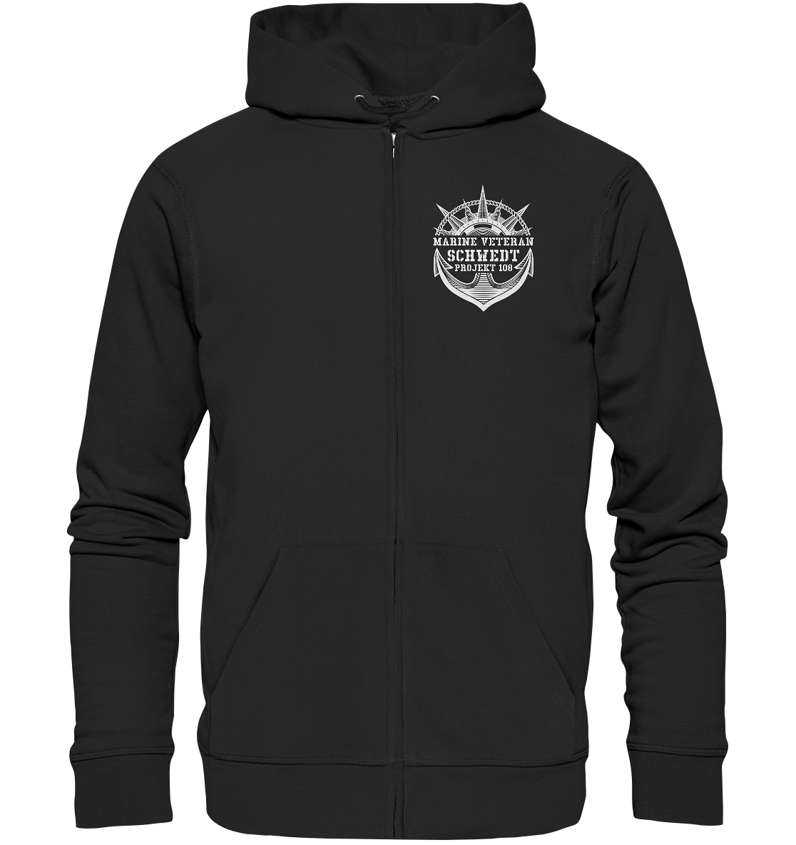 Projekt 108 SCHWEDT Marine Veteran Brustlogo - Organic Kapuzenjacke